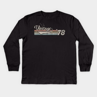 Vintage 1978 Design 42 Years Old 42nd birthday for Men Women Kids Long Sleeve T-Shirt